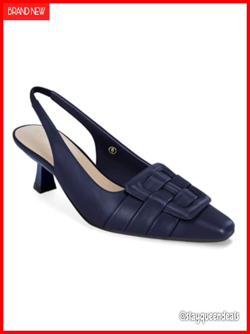 Slingback Kitten Heels Low Dress Pumps Pointed Closed Toe Comfortable Party